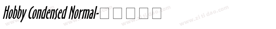 Hobby Condensed Normal字体转换